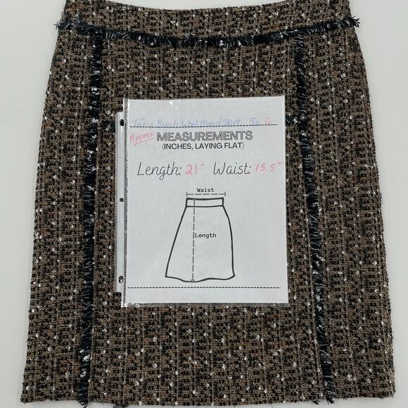 Tory Burch Wool Blend Knee Length Skirt, Sz. 6‎ Preppy Academia Career - Picture 9 of 9